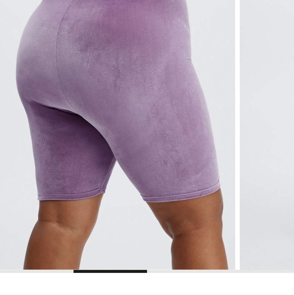 Fabletics velour bike shorts